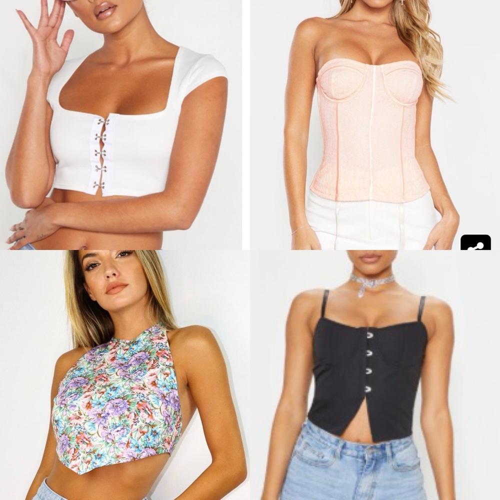4 tops- 2 never worn/2 worn once